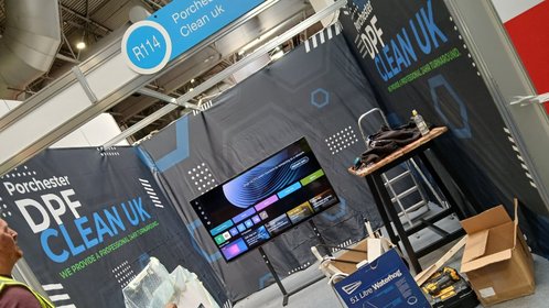 Porchester DPF Clean UK exhibition stand and cleaning equipment