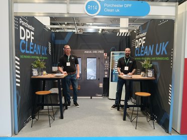 Porchester DPF Clean UK team at an exhibition stand