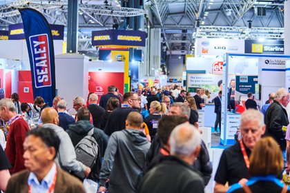 Visitors at the Automechanika automotive exhibition